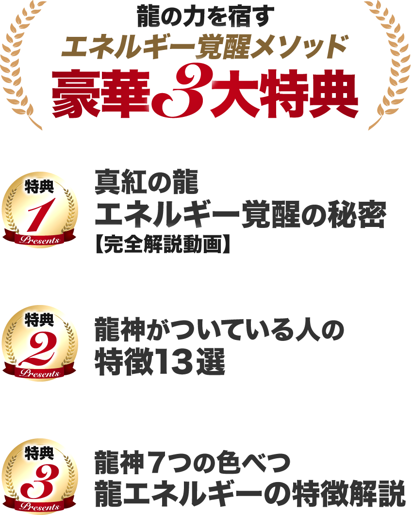 龍の力を宿すエネルギー覚醒メソッド＜豪華３大特典＞